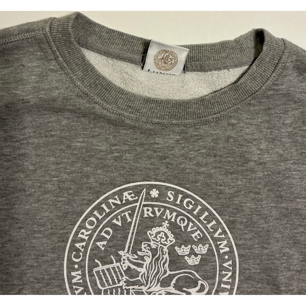 Lunds University Sweden Sweatshirt Crewneck Grey Long Sleeve Pullover Top Sz S - Picture 6 of 9